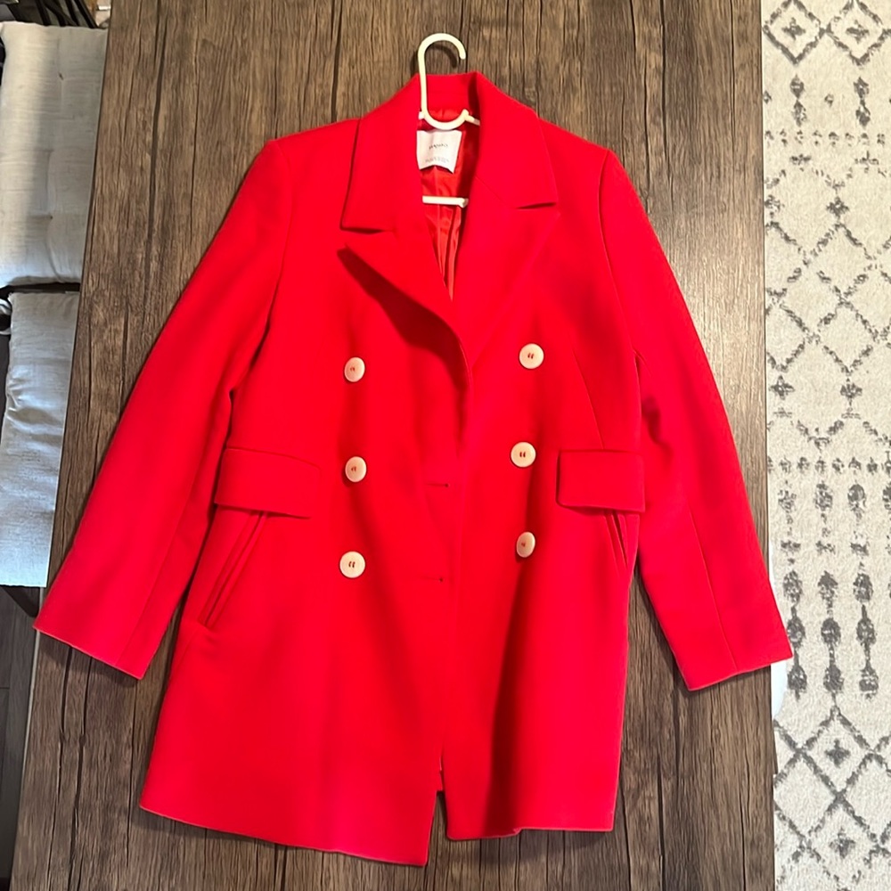 Mango womens red coat,the us size is XS